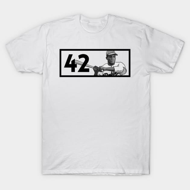 42: Jackie Robinson T-Shirt by History Tees